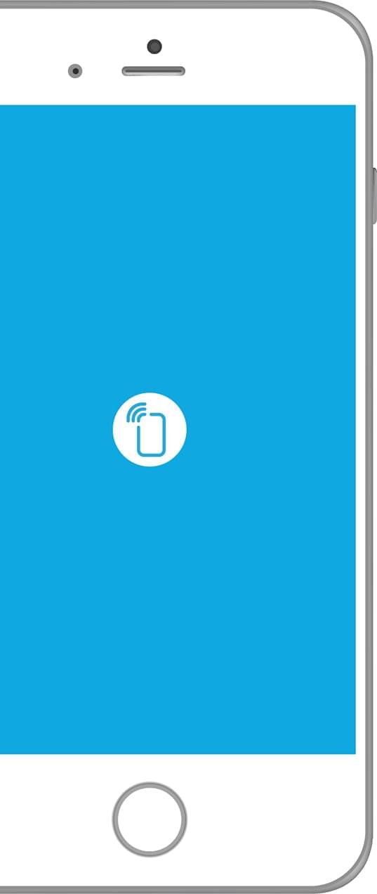 dispositivo movil con logo de identico