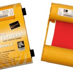 Cinta Zebra ZXP3 red para impresión monocromática en rojo de alta calidad