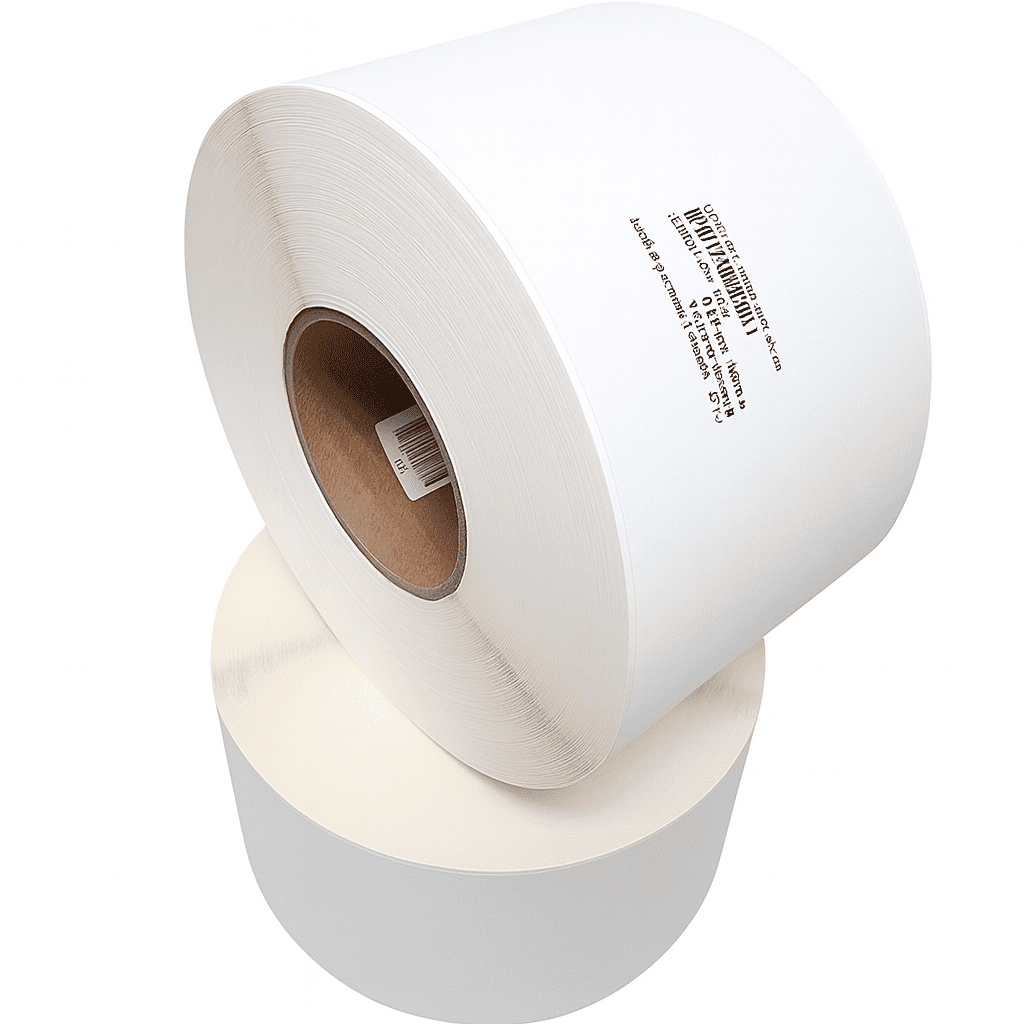 Etiqueta blanca 10 x 10 en transferencia