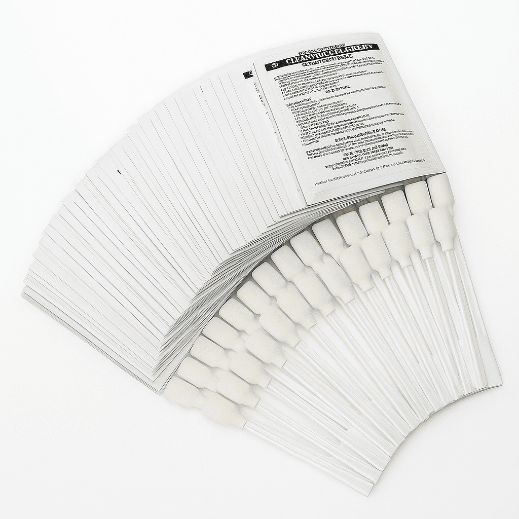 Kit de limpieza (50 tarjetas y 25 copitos) para mantenimiento de impresoras